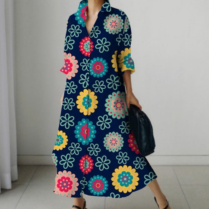 women's loose printed dress, view 12 - MRSLM