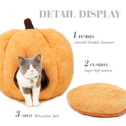 Pumpkin-shaped winter pet bed, view 7 - MRSLM