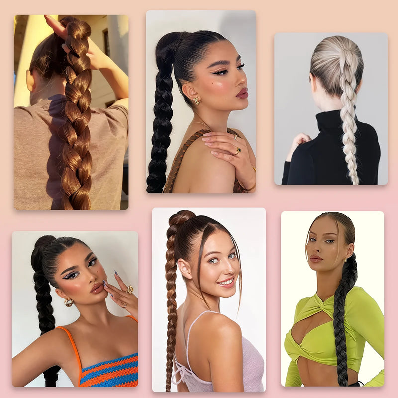 synthetic braided ponytail hair extension, view 11 - MRSLM
