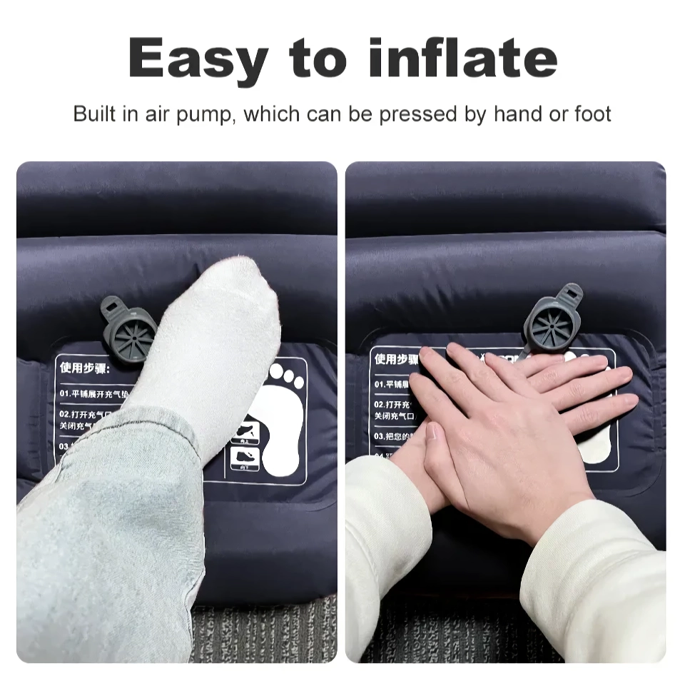 Self-Inflating Camping Mattress with Built-In Pump