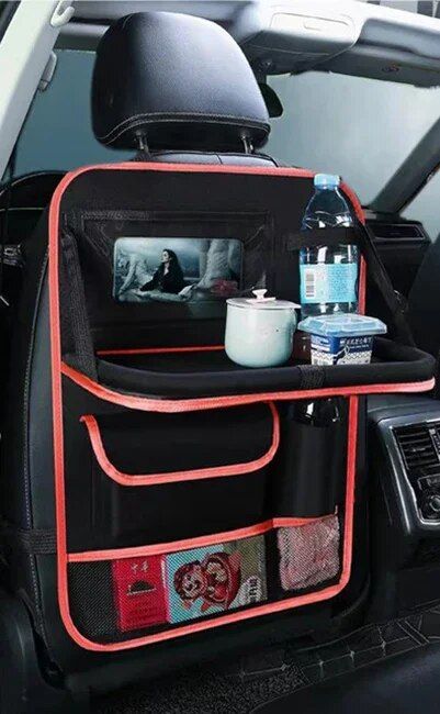 Universal Car Seat Organizer with Tray & Tablet Holder