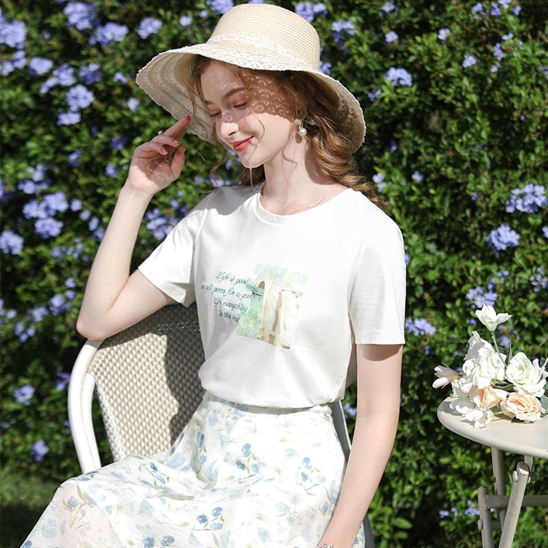 Embroidered casual summer tee - MRSLM