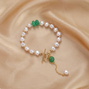 irregular pearl charm bracelet, view 2 - MRSLM