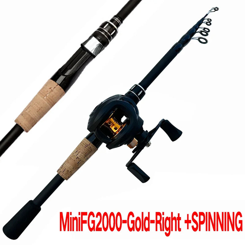 telescopic fishing rod and reel combo, view 5 - MRSLM