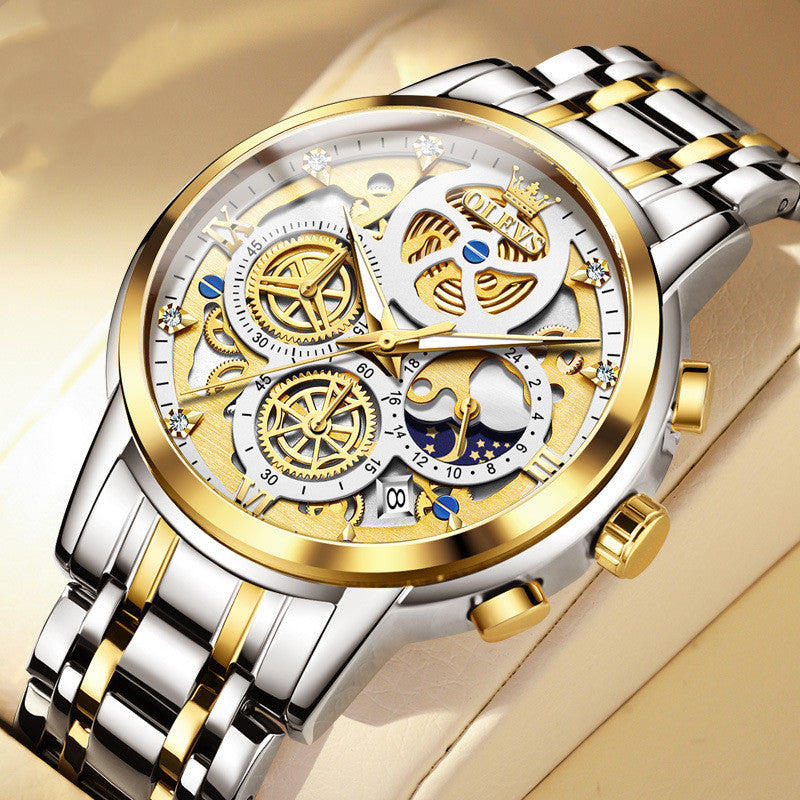 men's quartz chronograph watch, view 5 - MRSLM