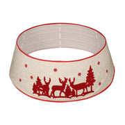 Christmas elk tree skirt, view 4 - MRSLM