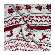 Nordic reindeer Christmas sherpa throw blanket, view 2 - MRSLM
