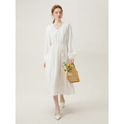 french pastoral long-sleeved dress, view 7 - MRSLM