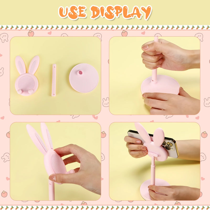 bunny desktop phone holder stand, view 6 - MRSLM