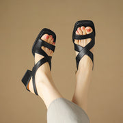 leather gladiator sandals, view 4 - MRSLM