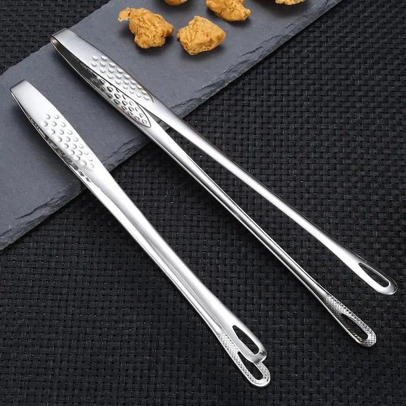Long handle stainless steel food tongs, view 5 - MRSLM