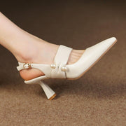 pearl detail high heel sandals - MRSLM