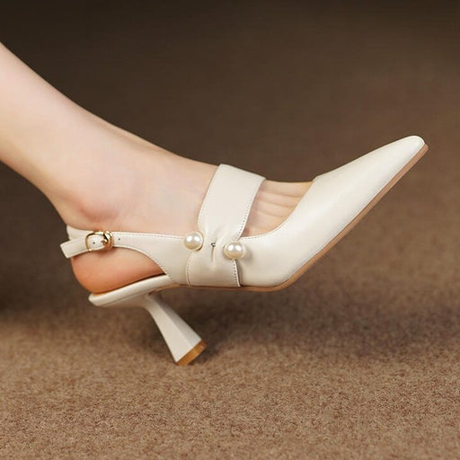 pearl detail high heel sandals - MRSLM