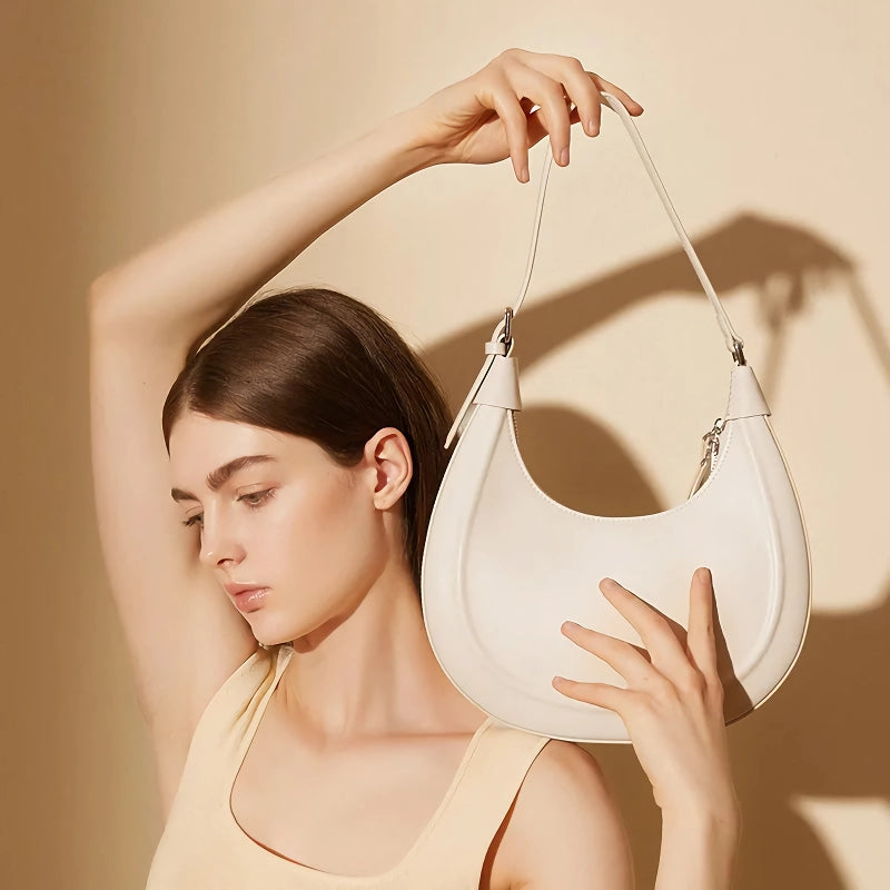 genuine leather moon bag - MRSLM