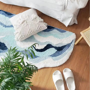 blue waves kids rug, view 3 - MRSLM