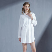 women's loose rayon cardigan nightdress, view 6 - MRSLM