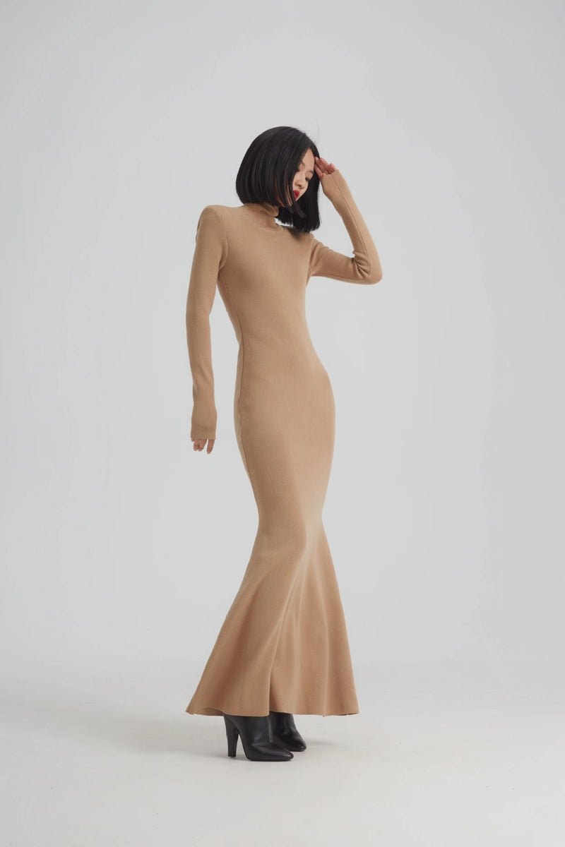fishtail knit skirt dress, view 7 - MRSLM