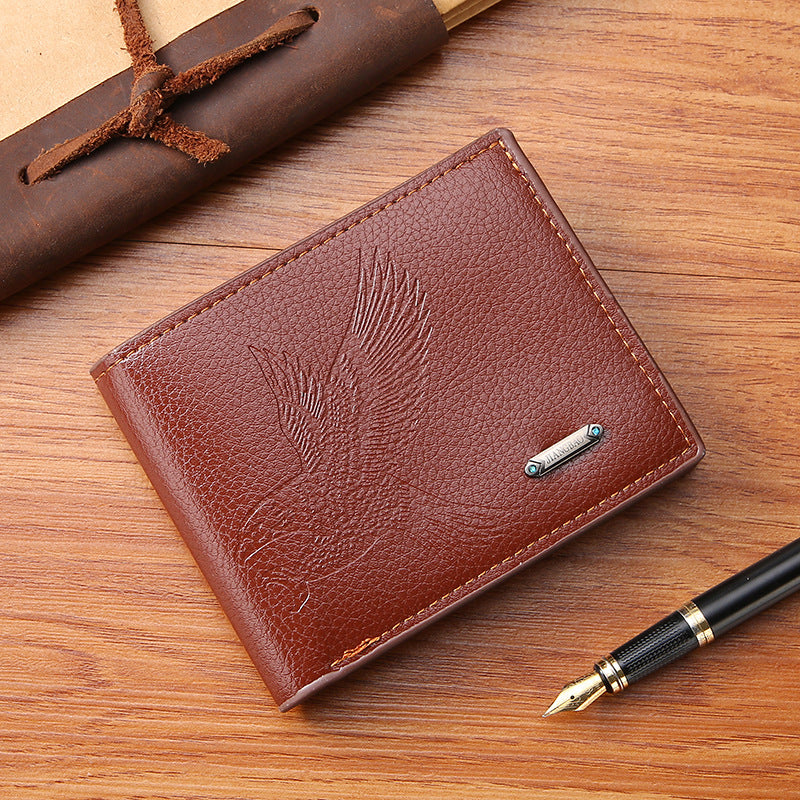 slim PU leather wallet, view 4 - MRSLM