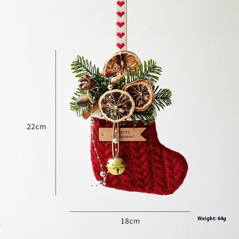 Knitted Christmas stocking decoration, view 6 - MRSLM