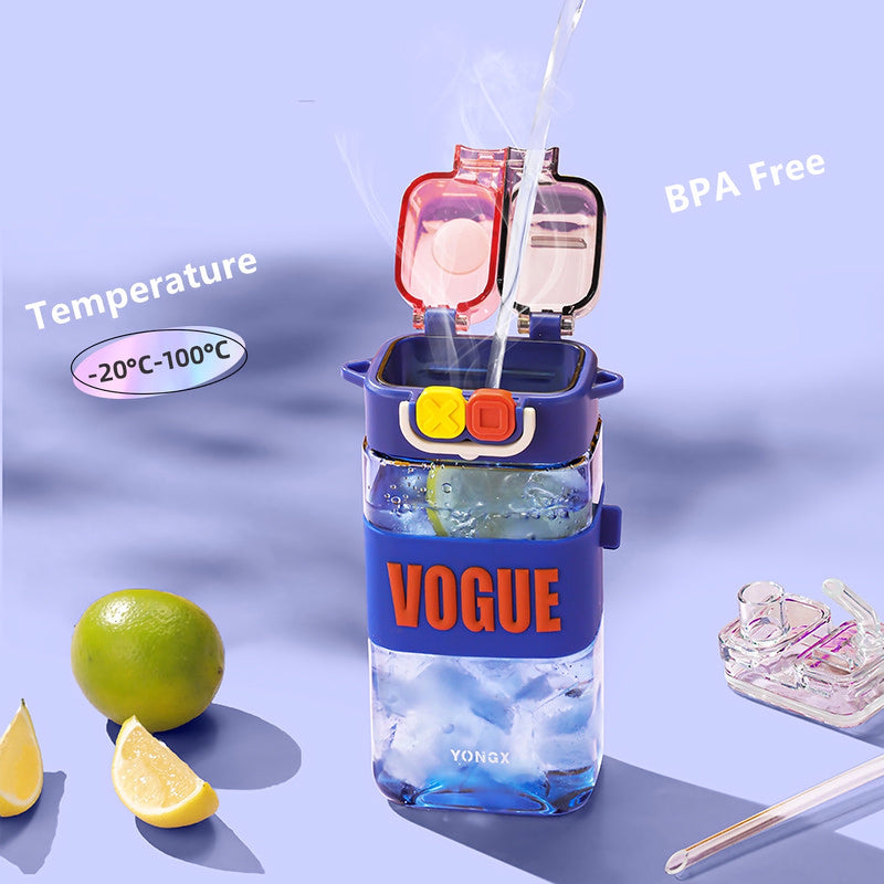 leak-proof kids water bottle with straw, view 8 - MRSLM