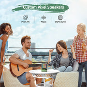 bluetooth speaker with karaoke mic and pixel art display, view 8 - MRSLM