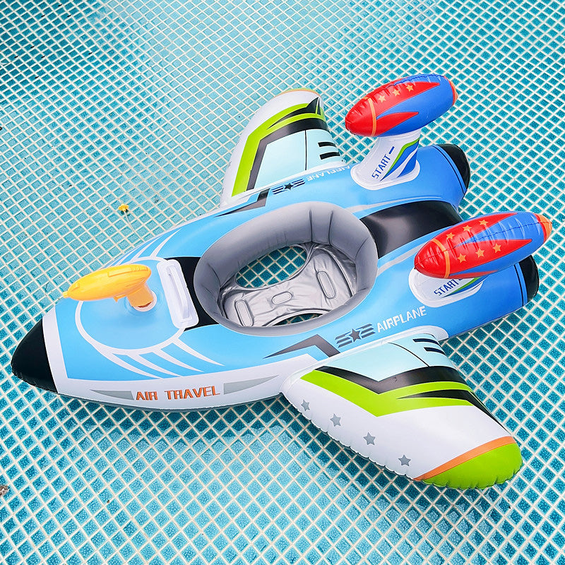 inflatable airplane swim ring with seat, view 3 - MRSLM