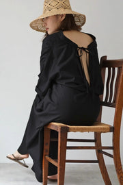Women's casual long cotton dress, view 8 - MRSLM