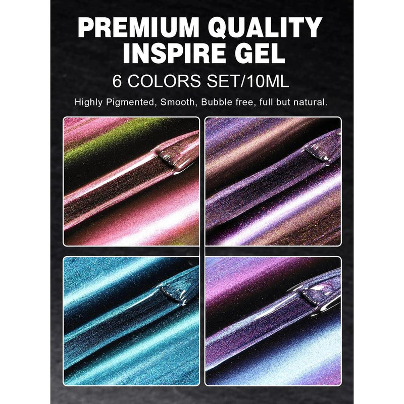 dream cat magnetic gel nail polish set, view 4 - MRSLM