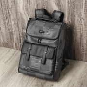 casual pu leather backpack, view 6 - MRSLM