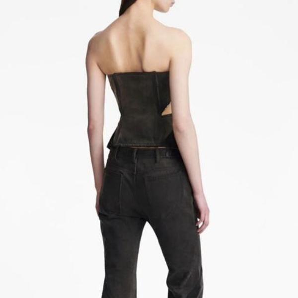 summer chic denim tank top, view 5 - MRSLM