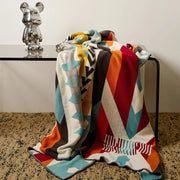 bohemian knitted cotton blanket, view 4 - MRSLM