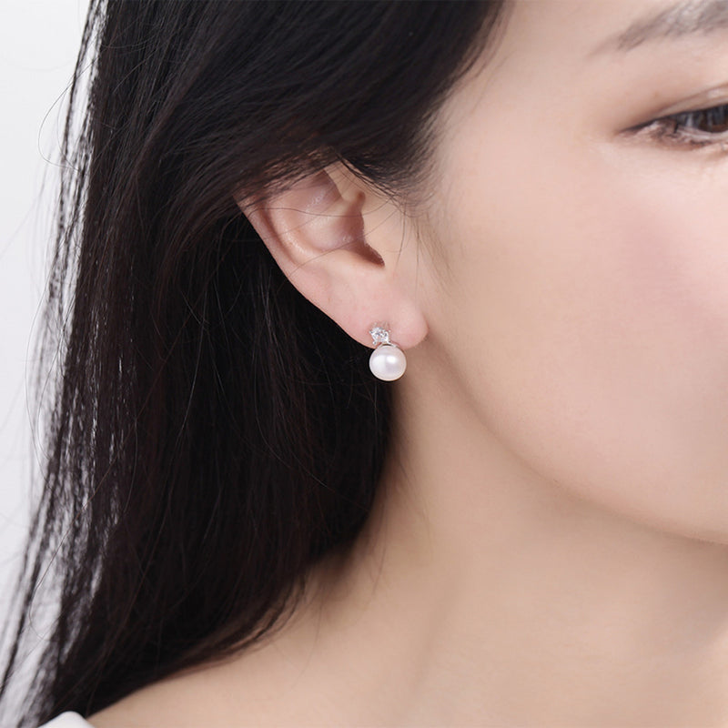 freshwater pearl stud earrings - MRSLM