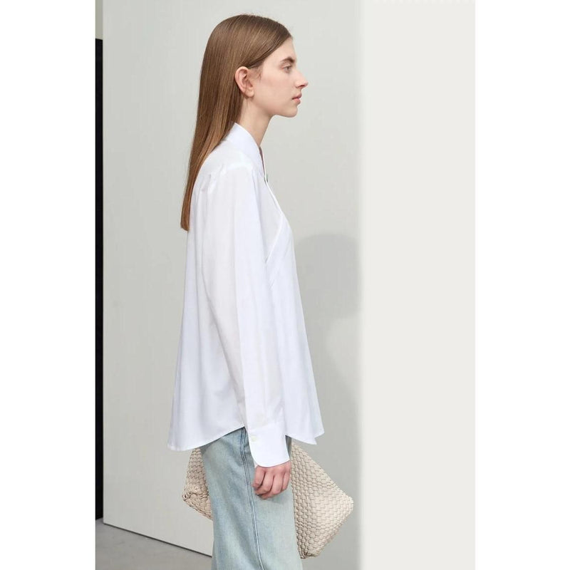 floral stand collar loose blouse, view 9 - MRSLM