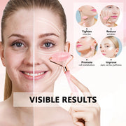 rose quartz roller and gua sha set, view 3 - MRSLM