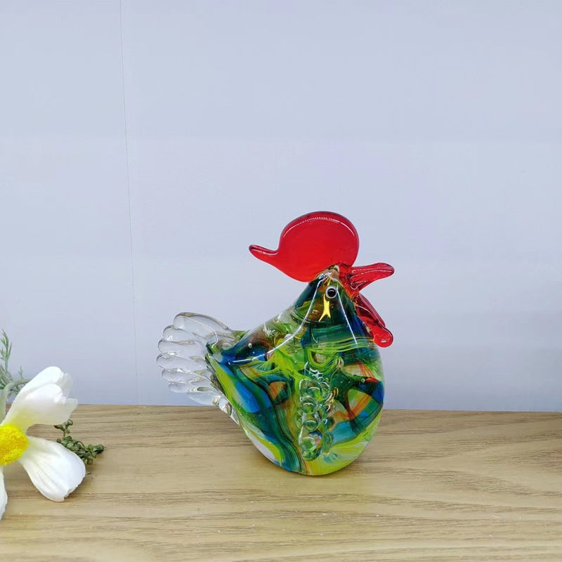 glass chicken ornament, view 4 - MRSLM