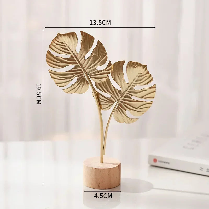 gold iron leaf decoration, view 2 - MRSLM