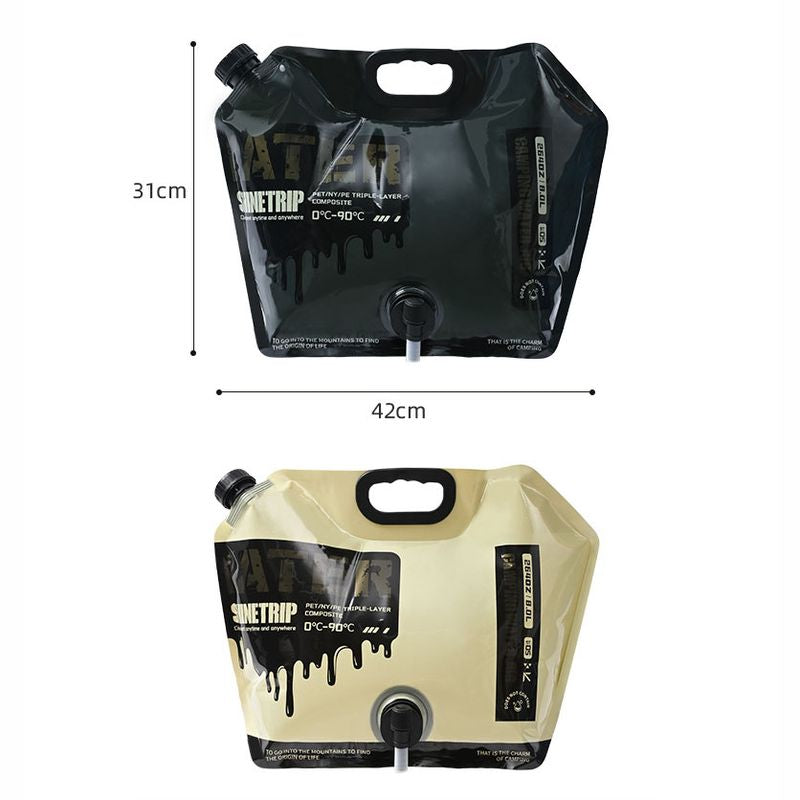 8l folding camping water bag with faucet, view 9 - MRSLM