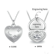 open and close lettering love necklace, view 3 - MRSLM
