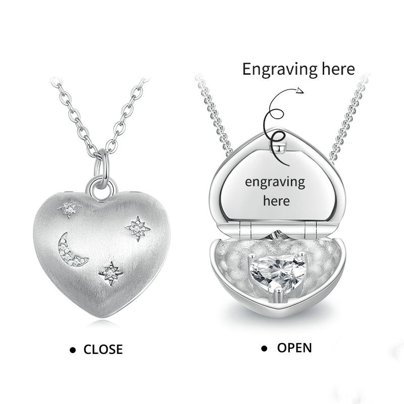 open and close lettering love necklace, view 3 - MRSLM