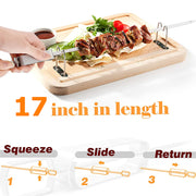 17-inch stainless steel kabob skewers, view 5 - MRSLM