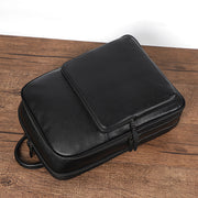 men's multi-compartment leather backpack - MRSLM