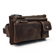 men's cowhide waist crossbody bag, view 4 - MRSLM