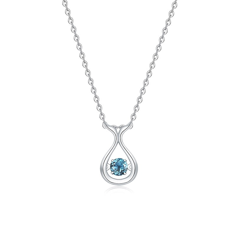 women's S925 silver topaz necklace, view 8 - MRSLM
