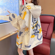 thin zip hooded cardigan top for women - MRSLM