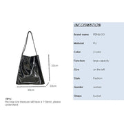 PU leather bucket shoulder bag, view 5 - MRSLM