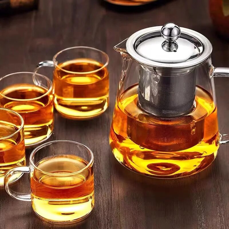 Glass teapot set with infuser, view 8 - MRSLM