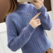 women's plush loose knit sweater, view 9 - MRSLM