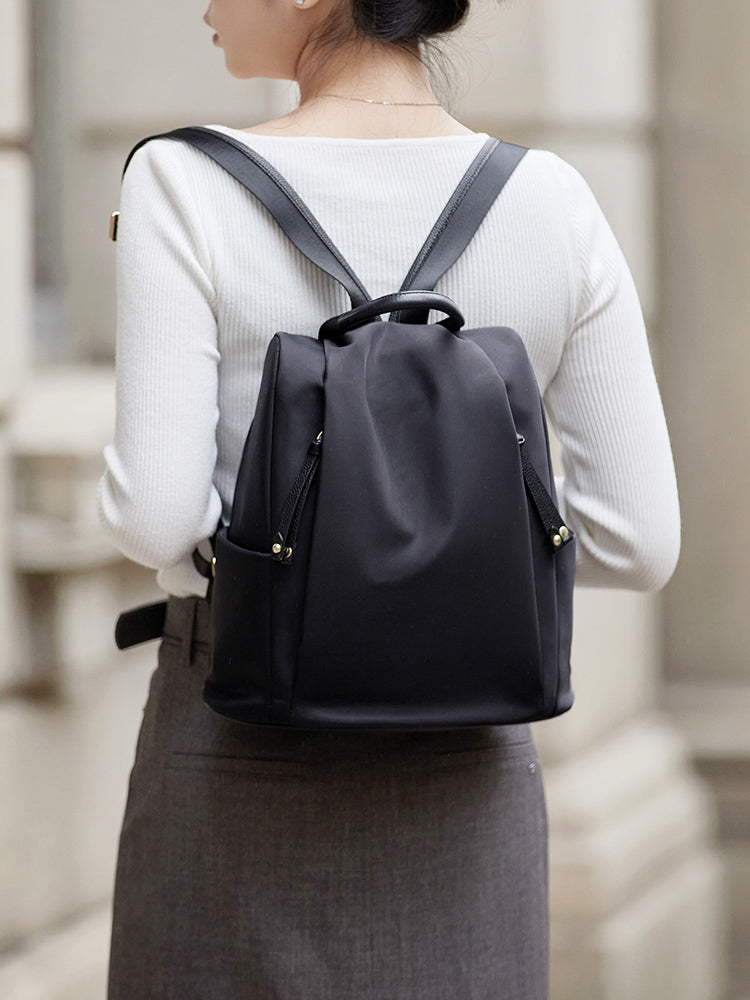 large capacity classic leather travel backpack, view 4 - MRSLM
