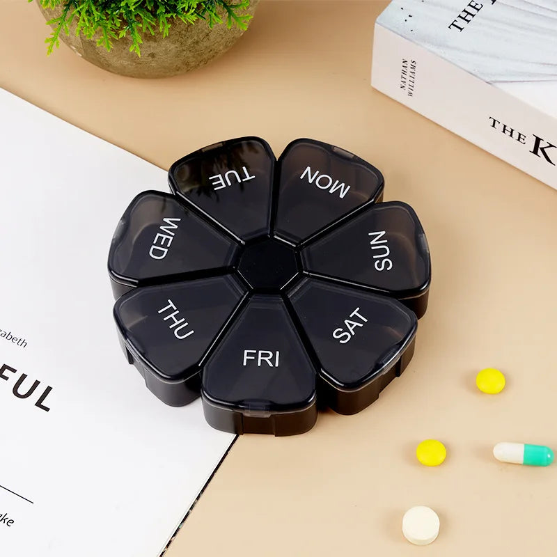 compact 7-grids travel pill organizer, view 4 - MRSLM
