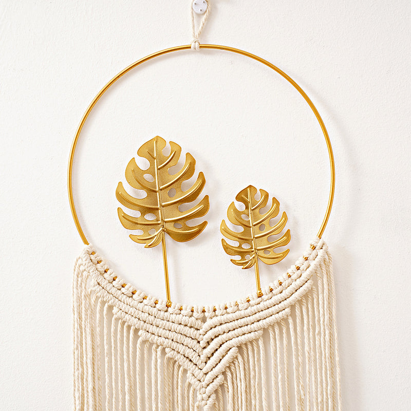hand-woven tassel tapestry, view 4 - MRSLM